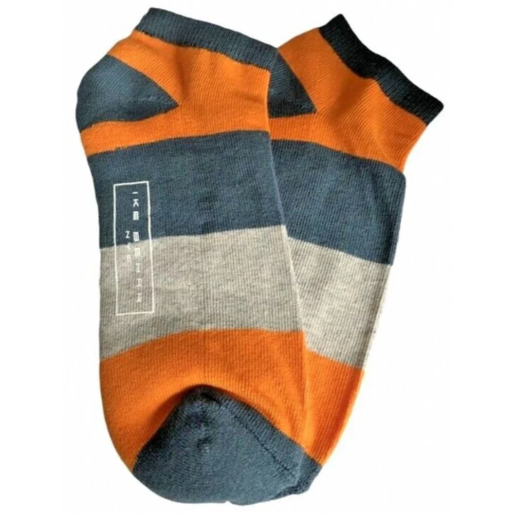 Ike Behar Mens No Show Low Socks High-Performance IkeTek Striped Sea Moss 10-13